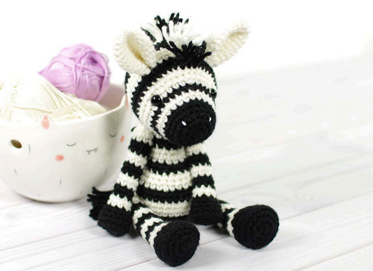 Small Zebra PDF Amigurumi Crochet Pattern - HookStitch